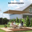 Tetto per Pergola 350x260 cm con 10 Fori di Drenaggio in Poliestere Marrone Chiaro      