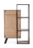 Mobile 1 Anta 2 Cassetti 90x40x140 cm in Acciaio e Legno