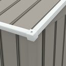 Casetta Box da Giardino con Doppia Porta Scorrevole 236x174x190 cm in Lamiera di Acciaio Grigio  