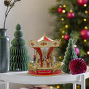 Giostra di Natale 22x22x28 cm con Addobbi Natalizi Luci Suoni e Movimento