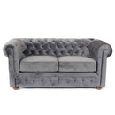 Divano 2 Posti 170x81x77 cm in Tessuto Grigio