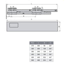 Kit Cassetto per Cucina Vantage-Q H204 mm P 400 mm con Astine Chiusura Soft Acciaio Grigio Emuca