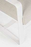 Divano da Giardino 3 Posti 194x78x84h cm in Alluminio e PP Merrigan Bianco 