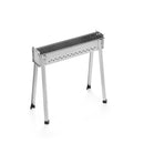 Barbecue per Arrosticini Ompagrill BBQ0066 a Legna o Carbone Uso a Terra o Caminetti Area di Cottura 66x14,5 cm Predisposto per Spiedo In Acciaio Inox