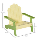 Sedia da Giardino per Bambini in Legno Pino Verde