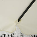 Ombrellone da Giardino 2.3x2.2m Inclinabile con Palo Centrale e Manovella Crema