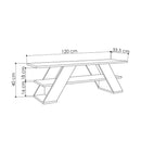 Porta TV aperto Farfalla 120 2 ripiani bianco vintage