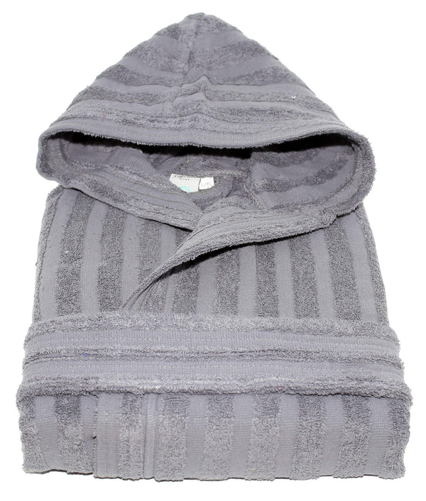 Accappatoio in Spugna 100% Cotone Sally Lines Grigio Scuro prezzo