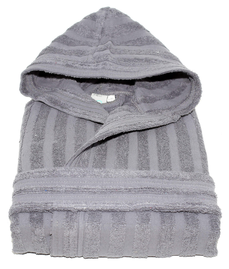 Accappatoio in Spugna 100% Cotone Sally Lines Grigio Scuro