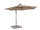 Ombrello a Braccio da Giardino 6 Stecche Ø300x235h cm Telo in Poliestere Nizza Antracite e Tortora