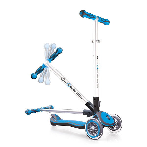 sconto Monopattino 3 ruote Telescopico e Ripiegabile Max 50Kg Globber Elite Azzurro