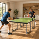 Tavolo da Ping Pong Pieghevole 182x91x76 cm con Rete in Acciaio e MDF Verde      