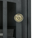 Camino a Bioetanolo da Pavimento Stile Classico 45x28x54 cm Bruciatore da 1,2L in Acciaio Nero