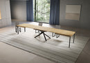  Tavolo Allungabile 180-440x90x74 cm Niket Quercia Natura Gambe Antracite