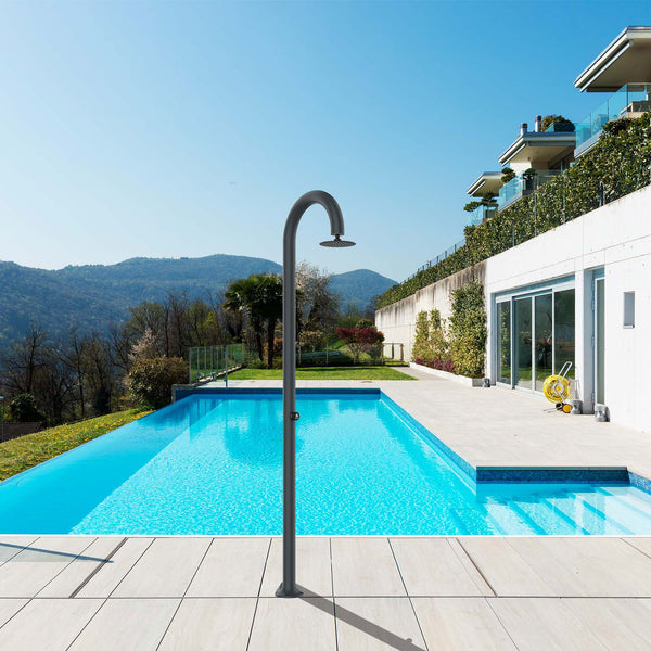 sconto Doccia da Giardino ad Acqua Fredda in Alluminio Temporizzata Sined Luna Timer Grigio