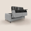 Divano Letto 3 Posti 215x95x96 cm in Tessuto Grigio