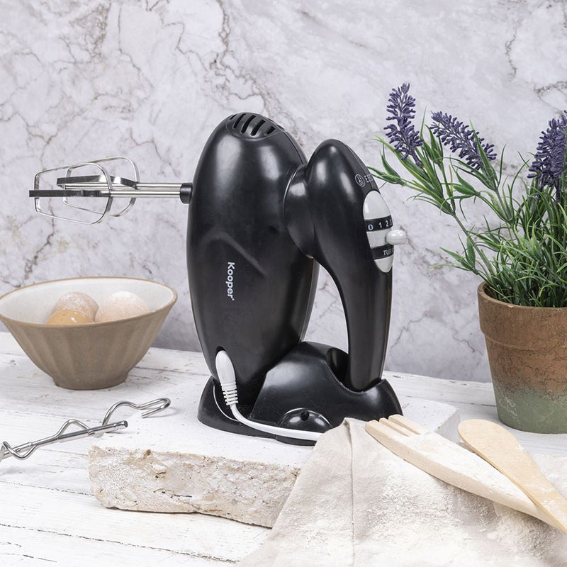 Sbattitore Elettrico Doppie Fruste 5 Velocità 200W Kooper Pedro Nero