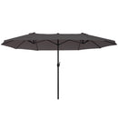 Ombrellone da Giardino Doppio Tetto 4,6x2,7 m  Roland Grigio