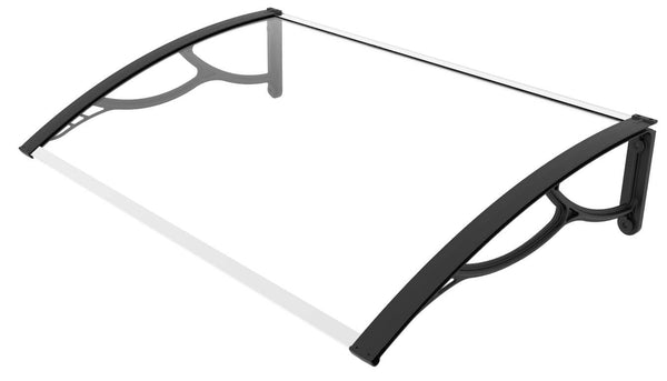 acquista Pensilina Tettoia 80x120 cm in Policarbonato Pieno 3mm Trasparente