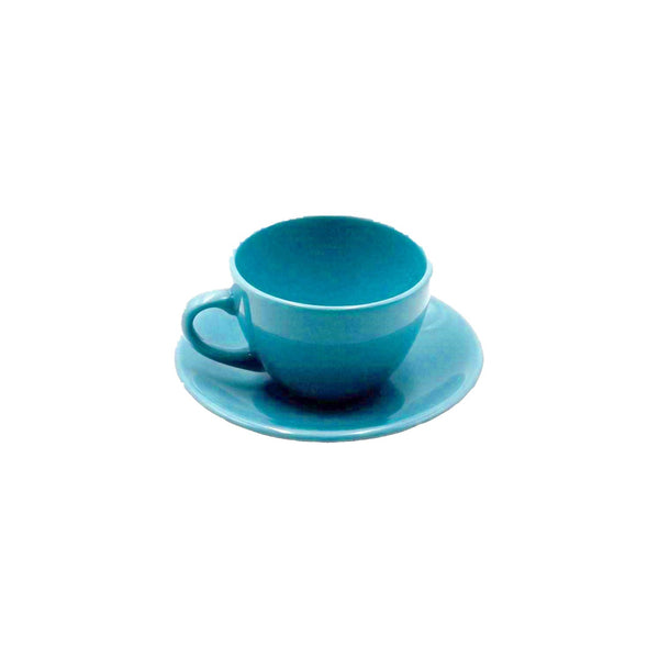 Set 6 Tazze da The con Piattino Ø9,5xh7 cm in Gres Porcellanato Romeo Turchese online