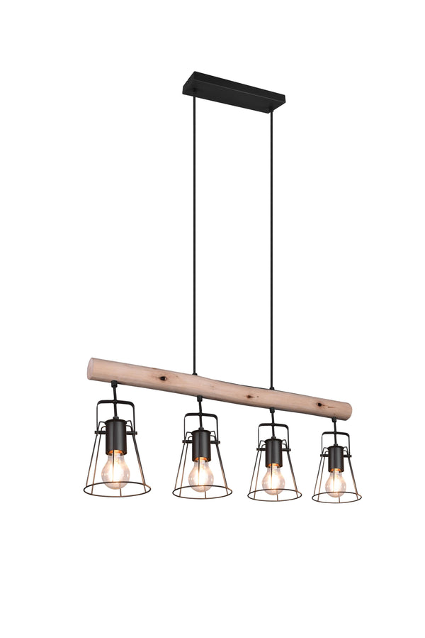 Lampada a Sospensione da Interno E27 in Metallo Nero Opaco prezzo