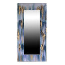 Specchio in legno dipinto blu rettangolarecm 60x120xh4
