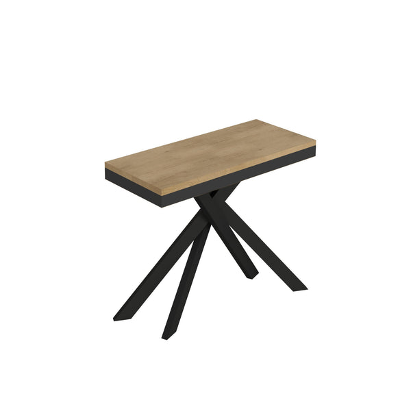 Consolle Allungabile 90-300x40x77 cm Saki Evolution Quercia Natura Gambe Antracite online