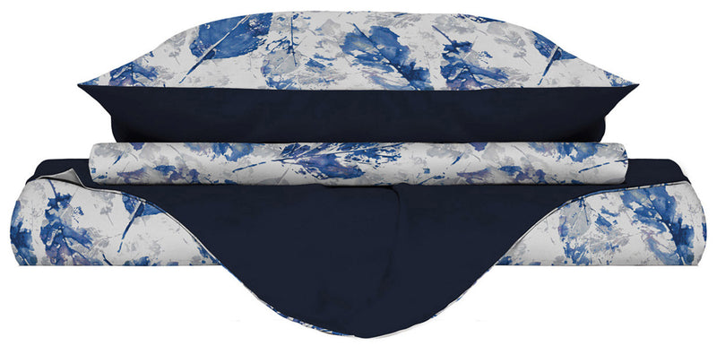 Copripiumino Double Face con Federe Stampato Foglie