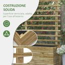 Fioriera Verticale 76x30x155 cm con 4 Ruote e Traliccio per Piante Rampicanti in Legno      