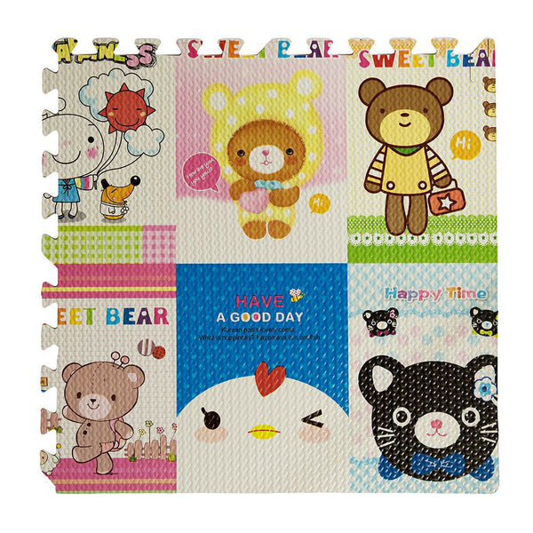 Tappeto Puzzle per Bambini 4 Pezzi 60x60 cm Funny sconto