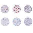 Set 6 Sottobicchieri Ø10x1 cm  in Ceramica VdE Tivoli 1996 Terrazzo