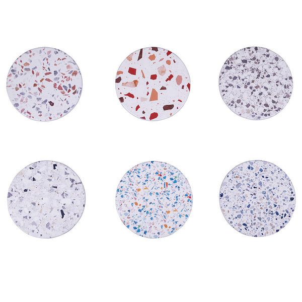 Set 6 Sottobicchieri Ø10x1 cm  in Ceramica VdE Tivoli 1996 Terrazzo prezzo