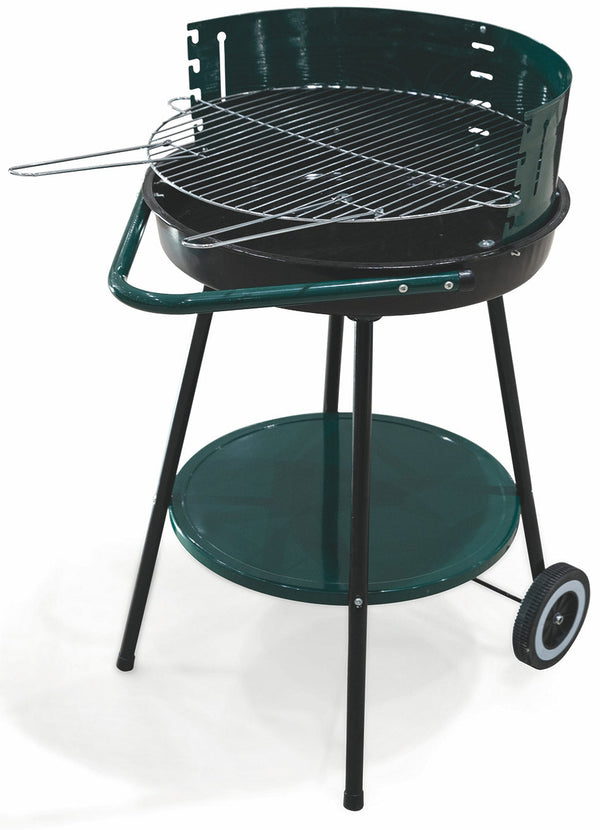 sconto Barbecue a Carbone Carbonella Tondo Ø50 cm con Ruote Soriani Sun-day Verde