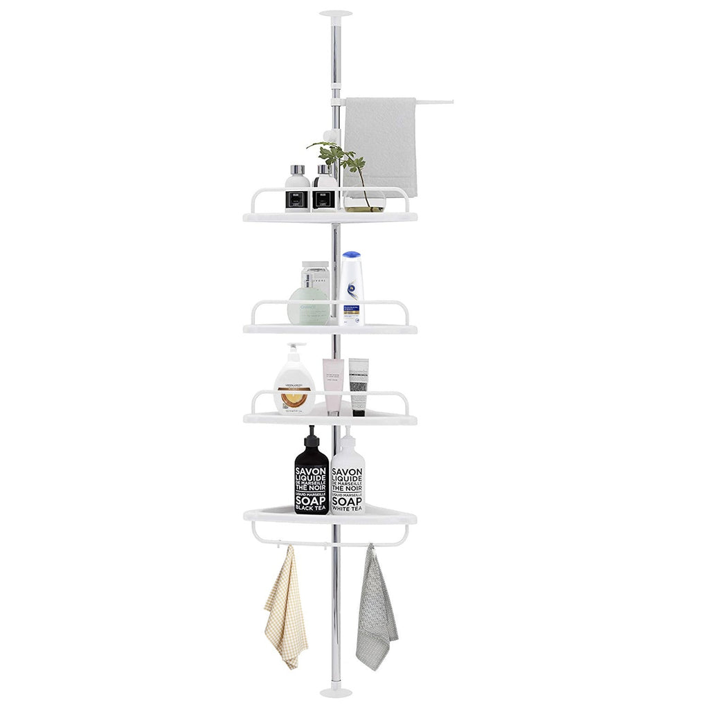 Portaoggetti Bagno Cucina Scaffale Angolare 3 Ripiani - Organizer Per
