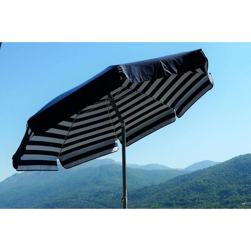 Ombrellone da Giardino Ø2 m Palo Ø33 mm in Acciaio Maffei Venezia Duplex Blu/Bianco e Blu