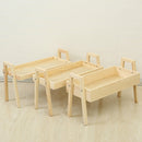 Set 3 Portapiante Fioriera Sovrapponibili in Legno Massello 65x30x87 cm Fumer Alvin