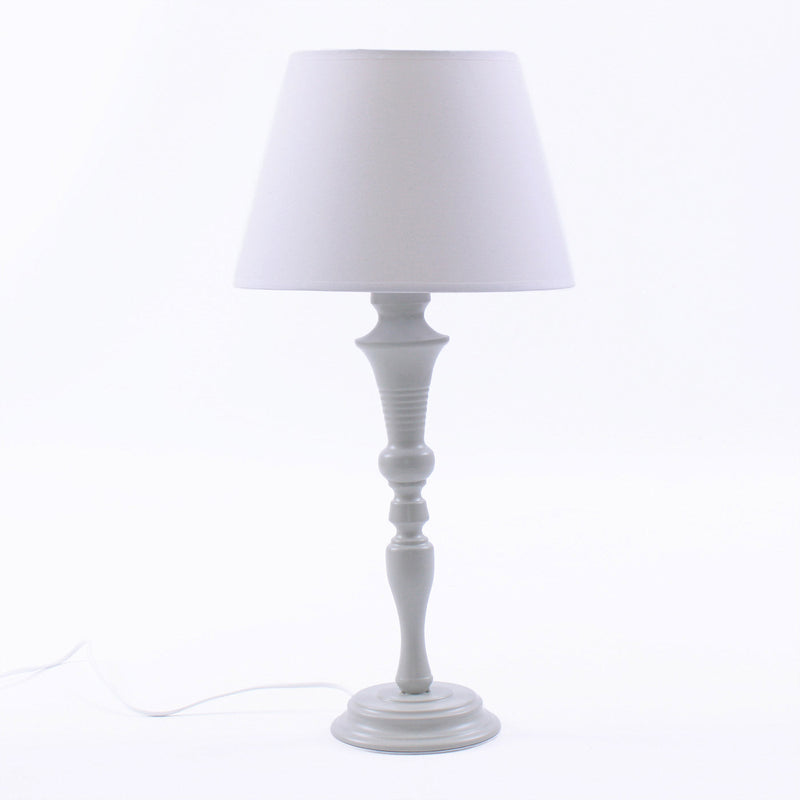 Lampada da Tavolo Ø28xH56 cm in Metallo Grigio