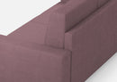 Divano Angolare 6 Posti 286x226x85 cm Sakar in Tessuto Prugna