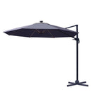 Ombrellone da Giardino Decentrato Ø3m in Alluminio con LED Florida Nero