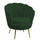 Poltrona Imbottita 73x72xh49/77 cm in Tessuto Velluto Tulipan Verde