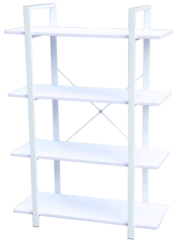 Libreria 4 Ripiani 80x33x116 cm in Metallo e Legno Motti Union Bianca sconto