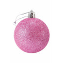 Set 8 Palle di Natale Ø6 cm in Plastica Rosa