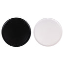 Set 4 Piatti Pizza Ø32x1 cm  in Ceramica VdE Tivoli 1996 Colours Bianco e Nero Satinato