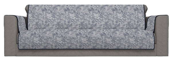 Copridivano con Copri Braccioli in Poliestere e Cotone Blu Scuro Varie Misure acquista