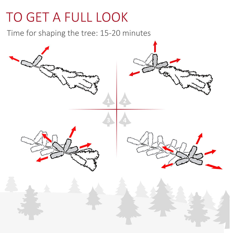 Albero di Natale Artificiale 210 cm 818 Rami Argento