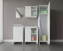 Mobile Lavanderia da Esterno 60x49x84 cm in PVC Bianco 