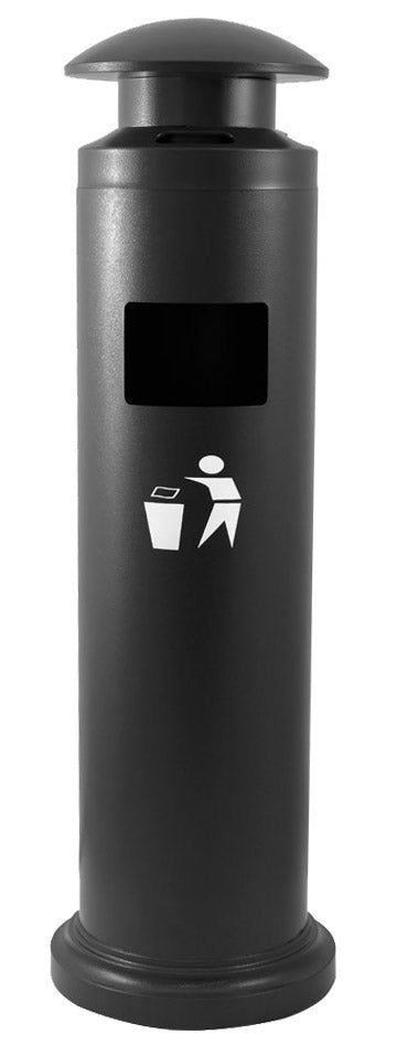 Posacenere a Colonna con Cestino Ø32 cm in Metallo Grigio Gotico 18L per Interno Esterno sconto