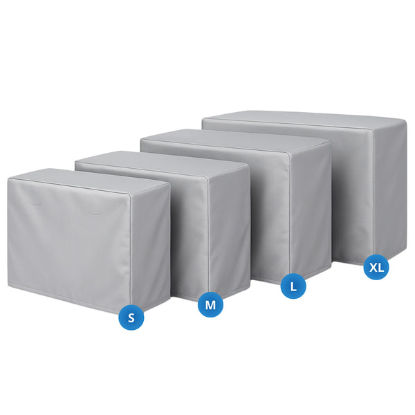 online Copri Condizionatore da Esterno Impermeabile Taglia L in PVC Finitura Liscia Grigio
