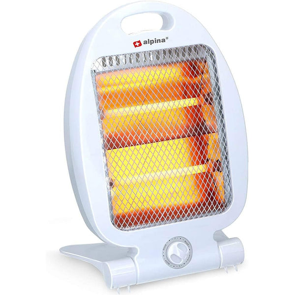 Stufa Elettrica 2 Elementi a Quarzo Scaldino 2 Potenze 400-800W con Manico e Base Pieghevole Bianco online