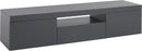 Mobile Tv 3 Ante e Ripiano a Giorno 160x40x35 cm Essential 2A 1R Grigio Antracite Opaco  